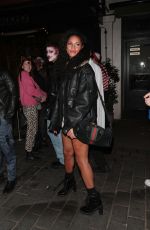 VICK HOPE Arrives at Hallowzeem Party at Gaucho in London 01/27/2023