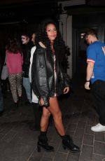 VICK HOPE Arrives at Hallowzeem Party at Gaucho in London 01/27/2023
