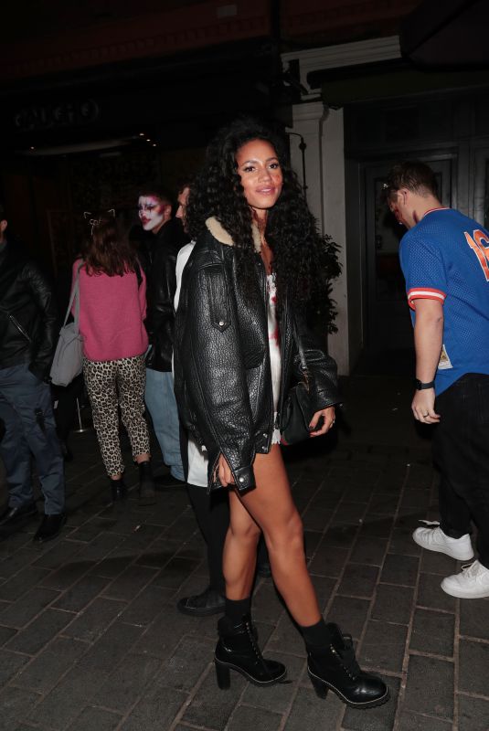 VICK HOPE Arrives at Hallowzeem Party at Gaucho in London 01/27/2023