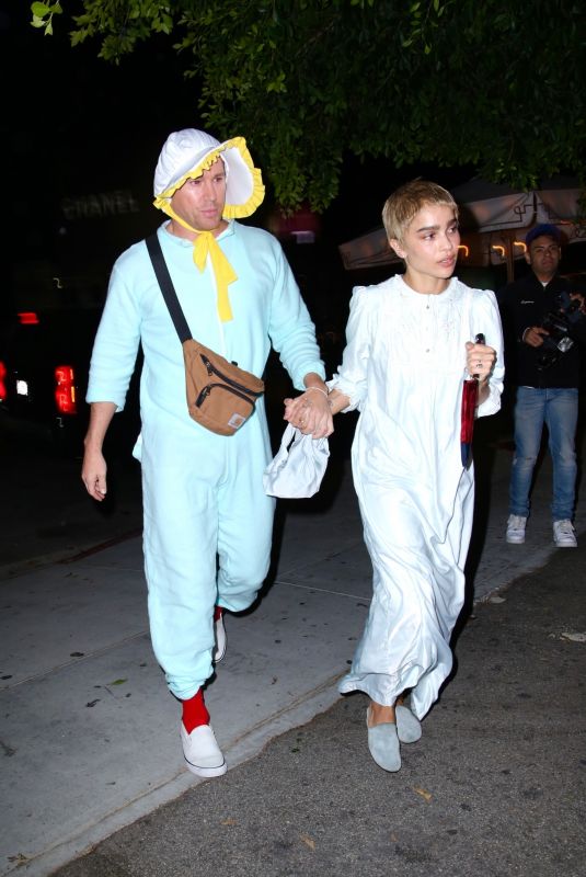 ZOE KRAVITZ and Channing Tatum Arrives at a Halloween Party in Los Angeles 10/28/2023