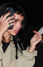 ZOE KRAVITZ and Channing Tatum on a Date Night in Paris 09/29/2023
