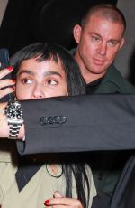 ZOE KRAVITZ and Channing Tatum on a Date Night in Paris 09/29/2023