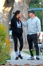 ADRIANA LIMA and Andre Lemmers Out with Their Dog in Los Angeles 11/16/2023