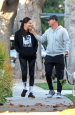 ADRIANA LIMA and Andre Lemmers Out with Their Dog in Los Angeles 11/16/2023