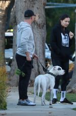 ADRIANA LIMA and Andre Lemmers Out with Their Dog in Los Angeles 11/16/2023