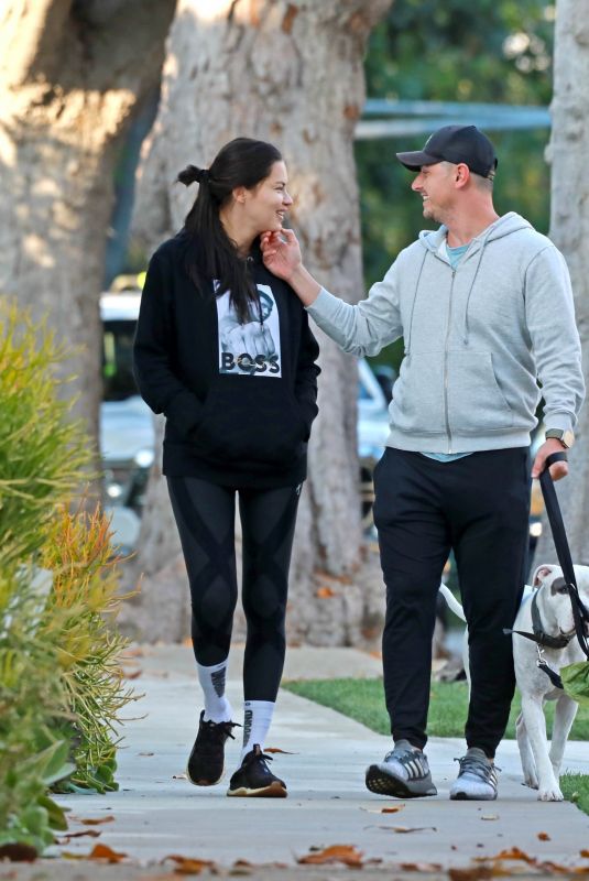 ADRIANA LIMA and Andre Lemmers Out with Their Dog in Los Angeles 11/16/2023