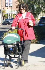 ALIA SHAWKAT Out for Coffee with Her Baby in Los Feliz 11/19/2023