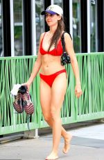 ALISON BRIE in a Red Bikini at a Beach in Australia 11/25/2023