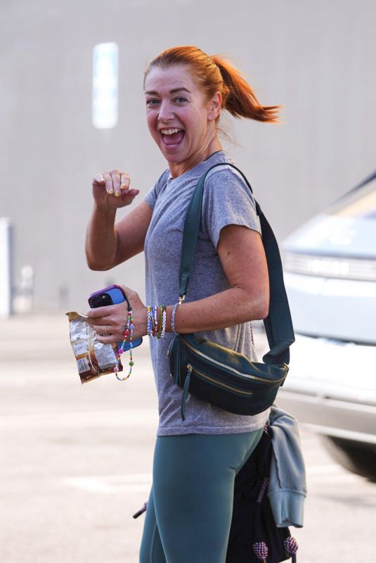 ALYSON HANNIGAN Arrives at Dancing With The Stars Rehearsals in Los Angeles 11/24/2023