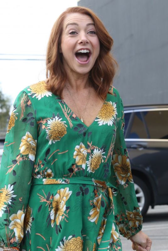 ALYSON HANNIGAN Arrives at DWTS Studios for Finals Week in Los Angeles 11/29/2023