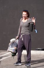 ALYSON HANNIGAN Outside Dancing With The Stars Studio in Hollywood 11/27/2023