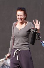 ALYSON HANNIGAN Outside Dancing With The Stars Studio in Hollywood 11/27/2023
