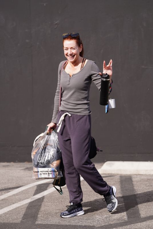 ALYSON HANNIGAN Outside Dancing With The Stars Studio in Hollywood 11/27/2023