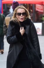 AMANDA HOLDEN Leaves Global Radio Studios in London 11/15/2023