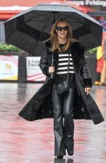 AMANDA HOLDEN Leaves Global Studios Heart Breakfast Show in London 11/10/2023