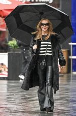 AMANDA HOLDEN Leaves Global Studios Heart Breakfast Show in London 11/10/2023