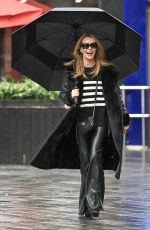 AMANDA HOLDEN Leaves Global Studios Heart Breakfast Show in London 11/10/2023