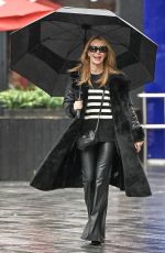 AMANDA HOLDEN Leaves Global Studios Heart Breakfast Show in London 11/10/2023