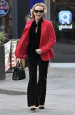 AMANDA HOLDEN Leaves Global Studios Heart Breakfast Show in London 11/24/2023