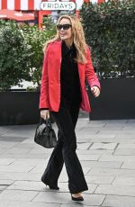 AMANDA HOLDEN Leaves Global Studios Heart Breakfast Show in London 11/24/2023