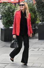 AMANDA HOLDEN Leaves Global Studios Heart Breakfast Show in London 11/24/2023