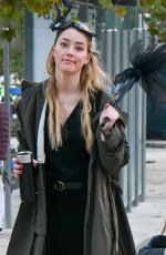 AMBER HEARD Out on Halloween in Madrid 10/31/2023