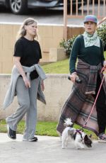 ANDIE MACDOWELL Out with Her Dog and a Friend in Los Angeles 11/16/2023