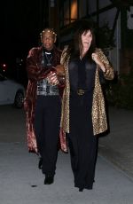 ANJELICA HUSTON Arrives at Joni Mitchell