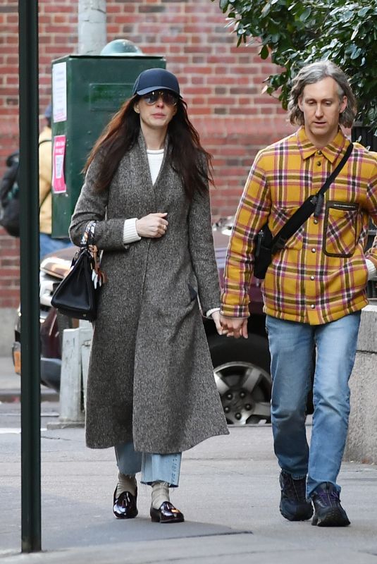 ANNE HATHAWAY and Adam Shulman Out in New York 11/12/2023