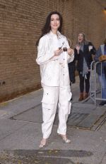 ANNE HATHAWAY Arrives at Live with Kelly & Mark in New York 11/27/2023