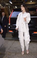 ANNE HATHAWAY Arrives at Live with Kelly & Mark in New York 11/27/2023