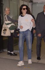 ANNE HATHAWAY Leaves CBS Studios in New York 11/27/2023