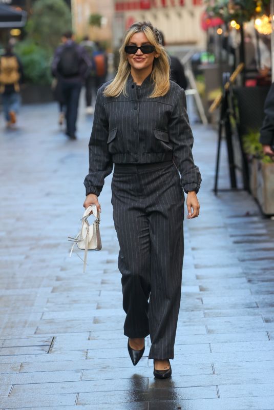 ASHLEY ROBERTS Arrives at Heart Radio in London 11/09/2023