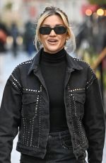 ASHLEY ROBERTS Leaves Global Studios Heart Breakfast Show in London 11/28/2023