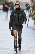 ASHLEY ROBERTS Leaves Global Studios Heart Breakfast Show in London 11/28/2023
