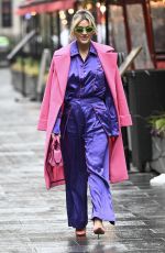ASHLEY ROBERTS Leaves Heart Breakfast Show in London 11/27/2023