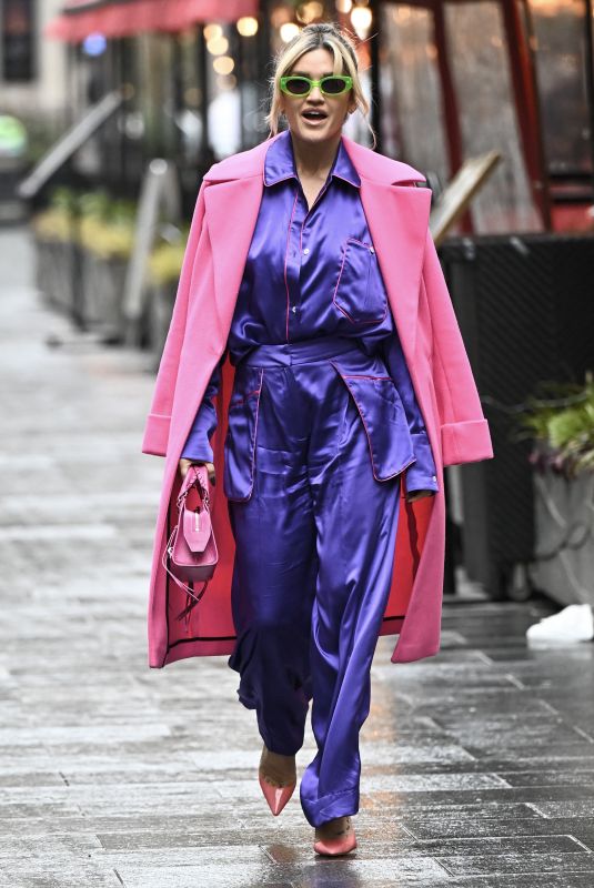 ASHLEY ROBERTS Leaves Heart Breakfast Show in London 11/27/2023
