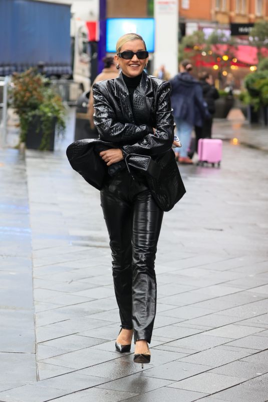 ASHLEY ROBERTS Leaves Heart Radio Studio in London 11/02/2023