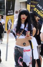 BAI LING at SAG-AFTRA Strike at Warner Brothers Studio 11/07/2023