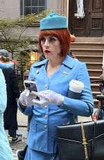 BUSY PHILIPPS on Halloween in Stewardess Costume Out in New York 10/31/2023