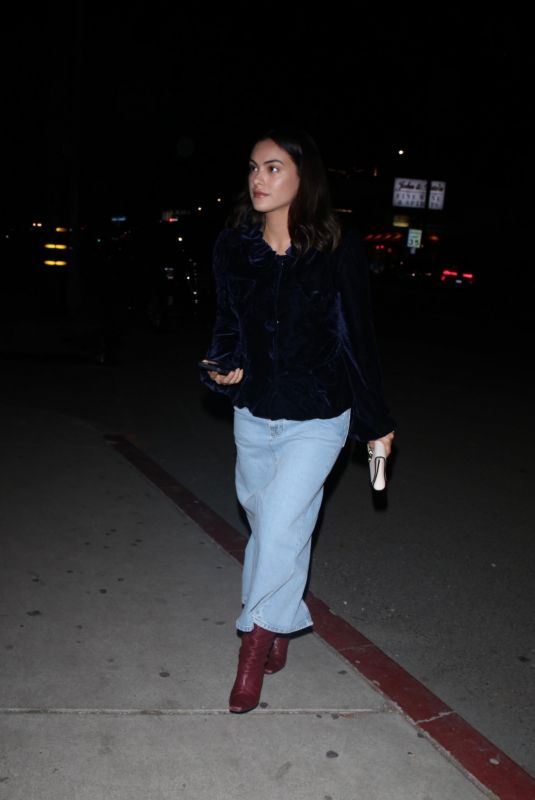 CAMILA MENDES Leaves Catch Steak in West Hollywood 11/25/2023