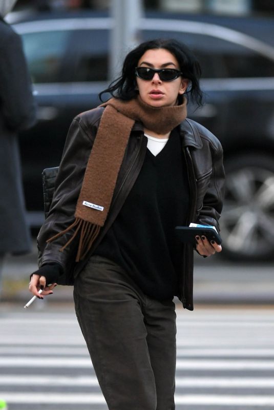 CHALRI XCX Out Smoking in New York 11/12/2023