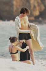 CHARLIE TRAVERS in Bikini and Shawn Mendes at Zuma Beach in Malibu 11/09/2023