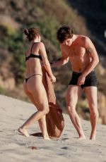 CHARLIE TRAVERS in Bikini and Shawn Mendes at Zuma Beach in Malibu 11/09/2023