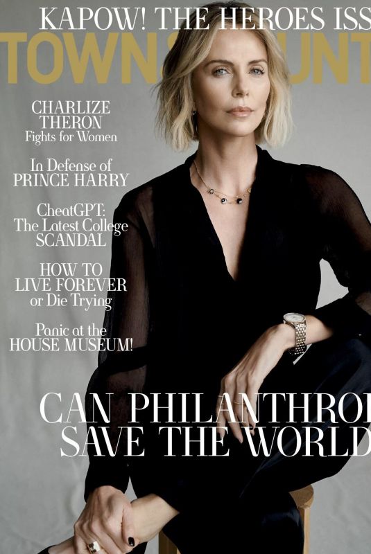 CHARLIZE THERON for Town&Country, November 2023