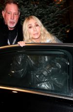 CHER Leaves Hotel Maison Messmer in Baden-Baden 11/25/2023