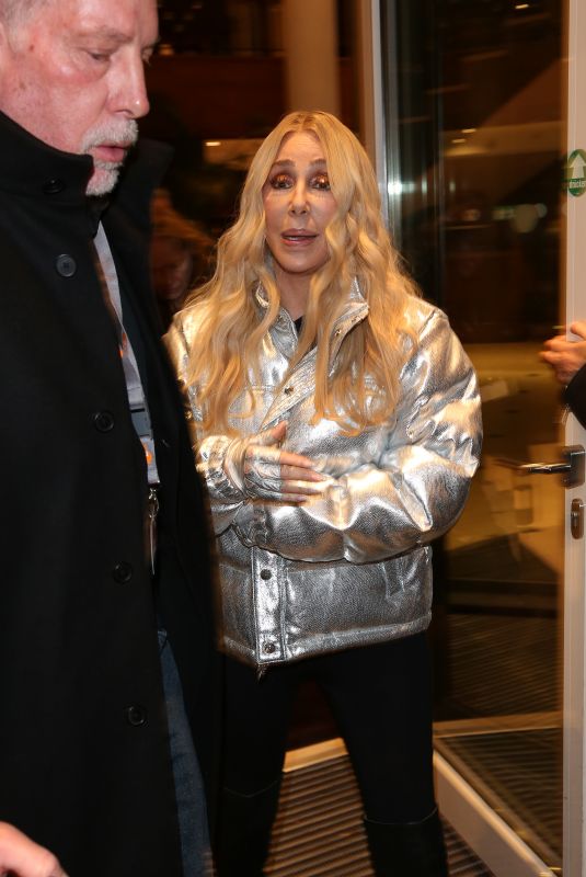 CHER Leaves Hotel Maison Messmer in Baden-Baden 11/25/2023