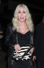 CHER Out for Dinner with a Friend at Craig