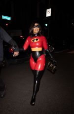 CHLOE BAILEY Leaves Highlight Room Halloween Party in West Hollywood 10/31/2023