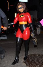 CHLOE BAILEY Leaves Highlight Room Halloween Party in West Hollywood 10/31/2023